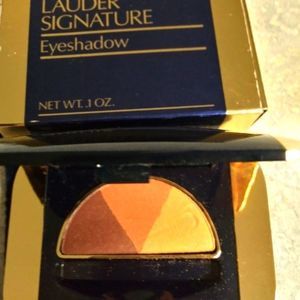 Estee Lauder signature eyeshadow triad. coffee/ peach cream/ivory cream